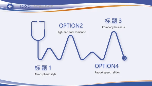 蓝色医疗医院门诊部工作汇报动态PPT模板