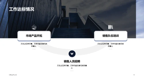 蓝色商务企业销售人员工作计划工作总结汇报PPT模板