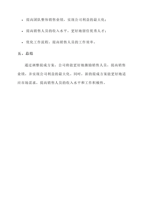 外贸公司调整提成方案