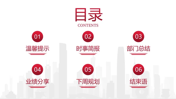 红色简约商务保险销售晨会PPT模板