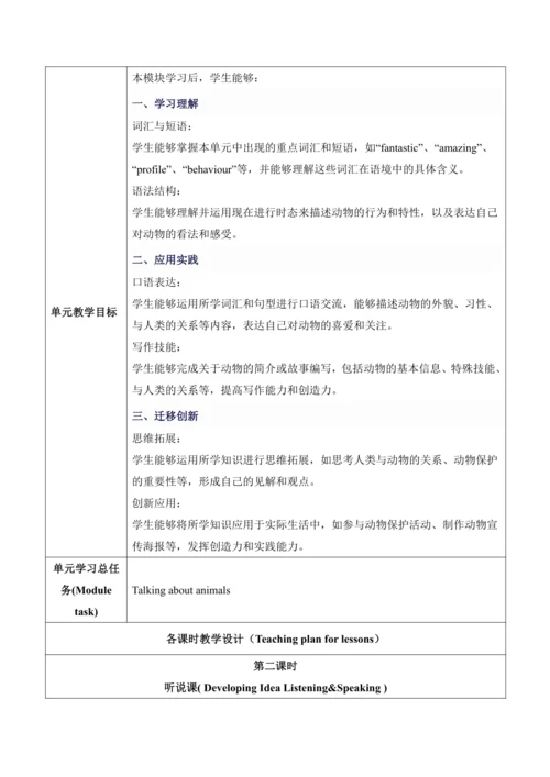 【新课标新教材2024】 Unit 5 Fantastic friends大单元整体教学设计第二课时