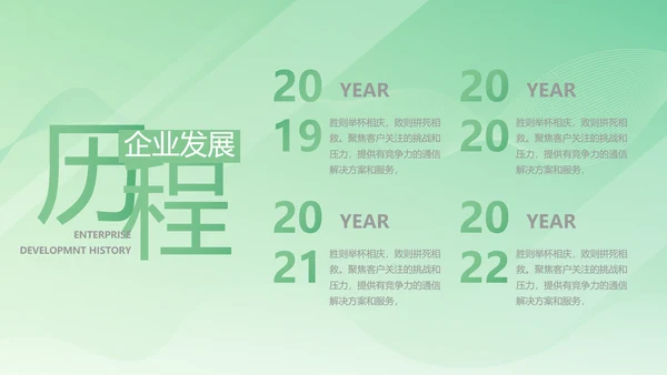 绿色大气医疗公司宣传年终工作总结动态PPT