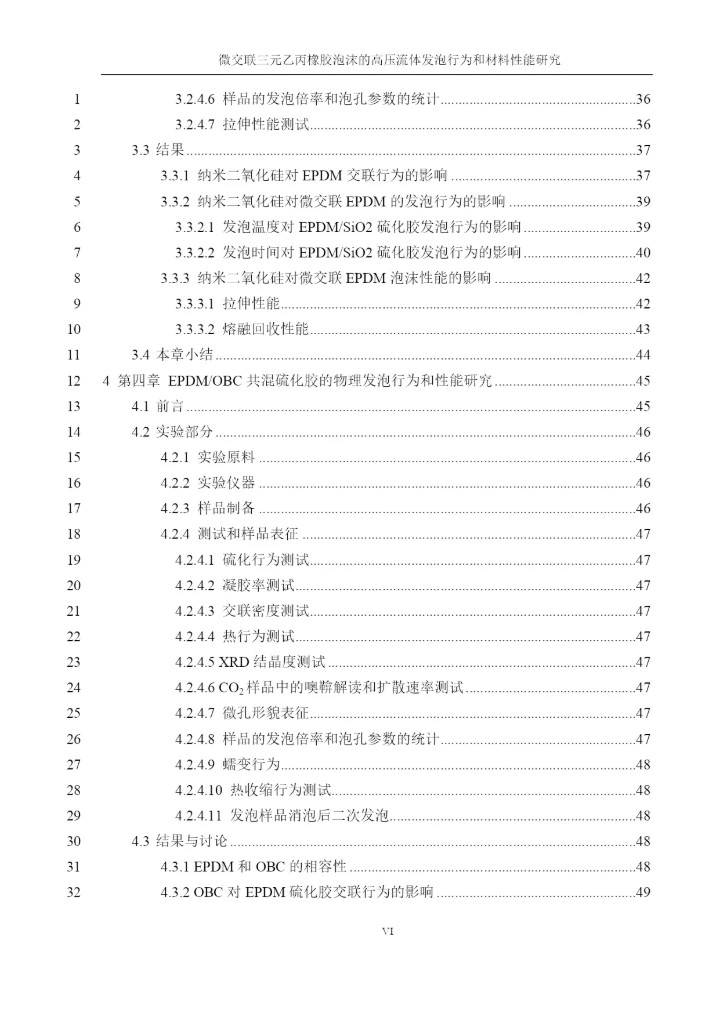 8400580_郑皓_微交联三元乙丙橡胶泡沫的高压流体发泡行为及其材料性能研究_毕业论文4.docx