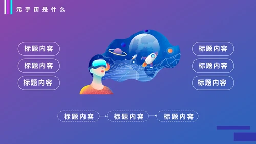 VR元宇宙科普通用PPT模板