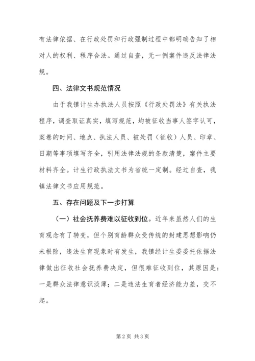 乡镇行政执法情况自查报告.docx