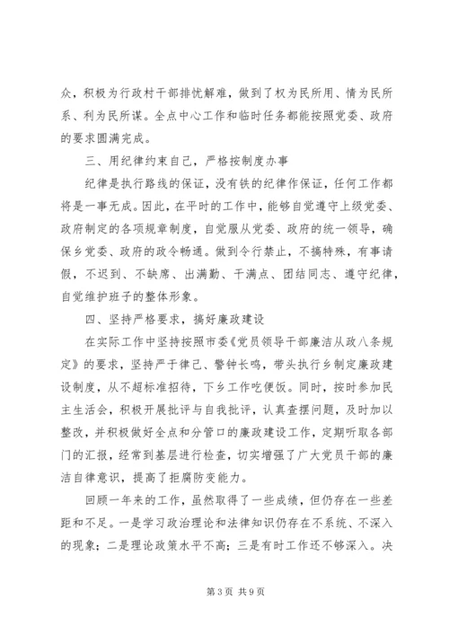 乡镇领导班子成员的述职述廉报告.docx