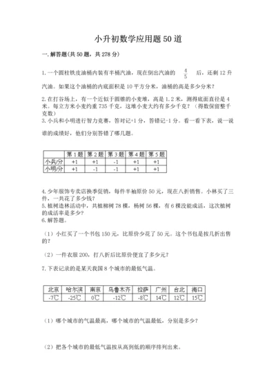 小升初数学应用题50道（考点提分）.docx