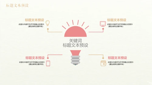 清新简约粉色商务工作汇报通用PPT模板