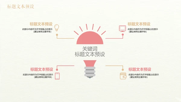 清新简约粉色商务工作汇报通用PPT模板