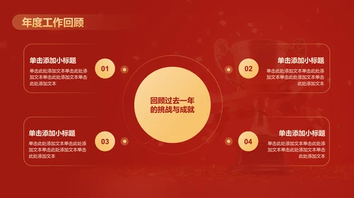 红色喜庆风年会表彰PPT模板