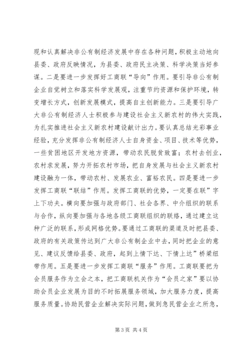 副县长在工商联执委会发言.docx