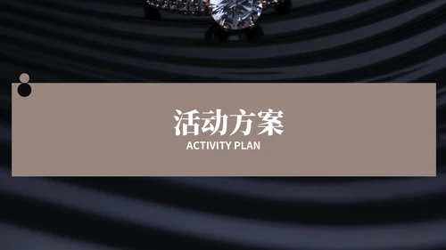 黑色画册风珠宝首饰元旦促销方案PPT模板