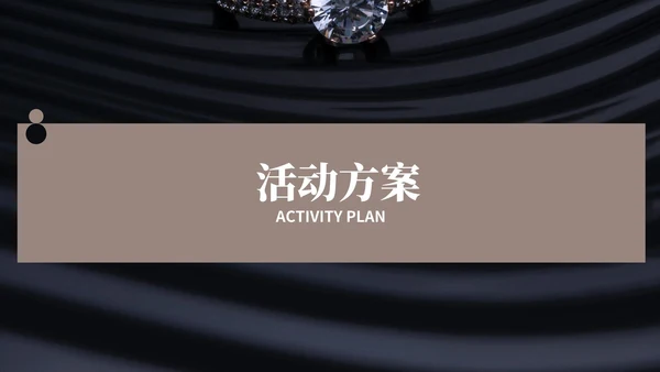 黑色画册风珠宝首饰元旦促销方案PPT模板
