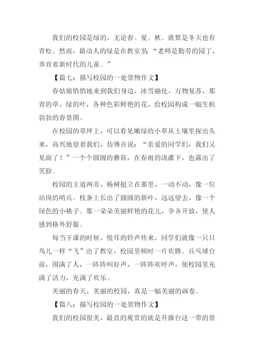 描写校园的一处景物作文.docx