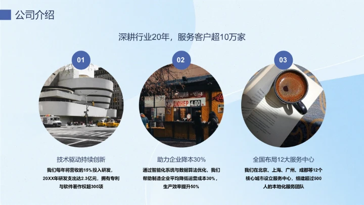 企业风含图片PPT列表