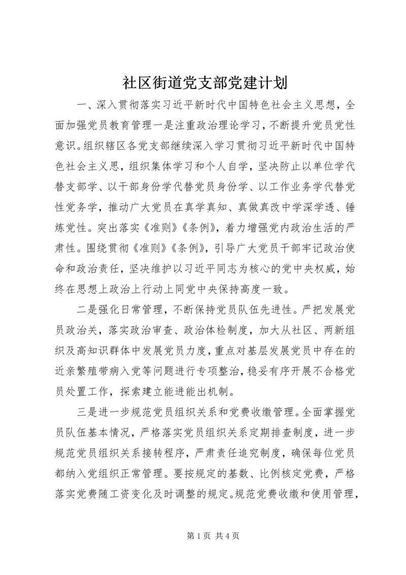 社区街道党支部党建计划.docx