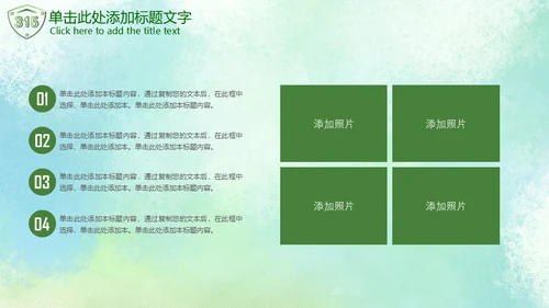 315绿色消费者权益日通用PPT模板