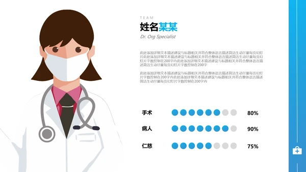 欧美风医疗医生汇报医院宣传通用PPT模板