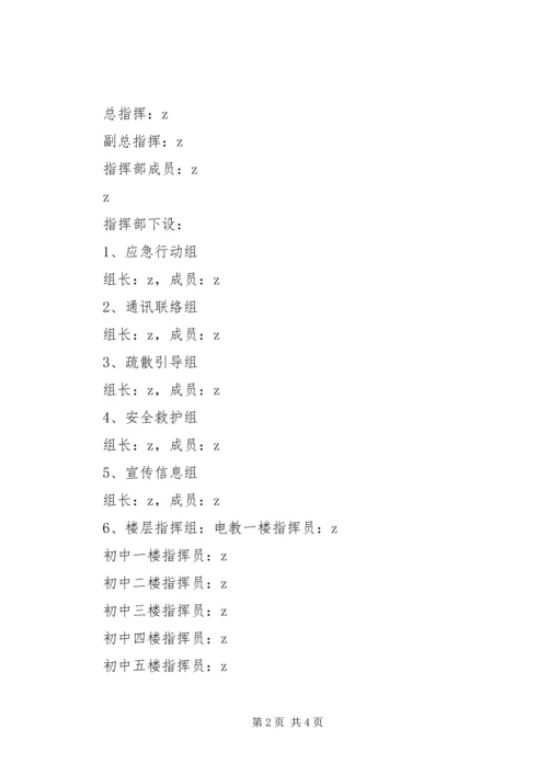 仙访中学安全疏散及消防灭火演练预案.docx