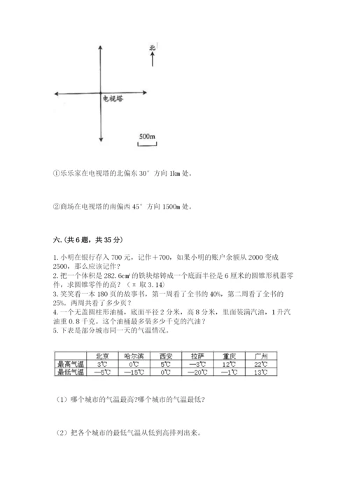 沪教版六年级数学下学期期末测试题含完整答案（名校卷）.docx