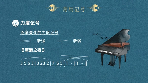蓝色简约认识简谱说课课件PPT模板