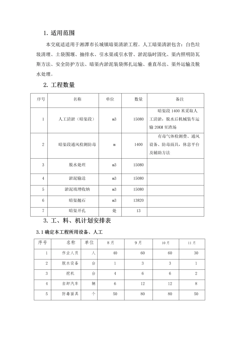 暗渠清淤专项综合标准施工专业方案交底.docx