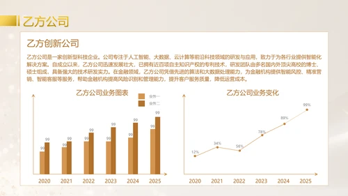 黄色商务风签约启动仪式PPT模板