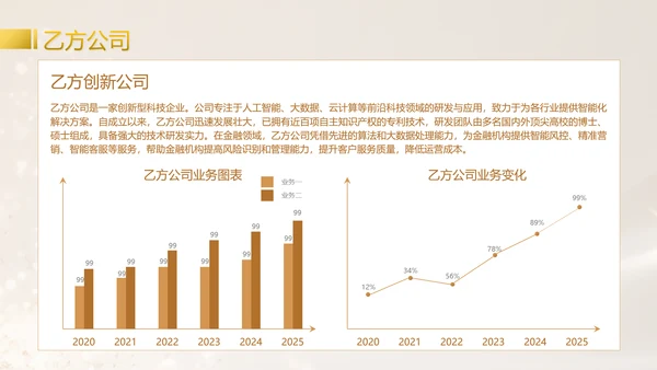 黄色商务风签约启动仪式PPT模板
