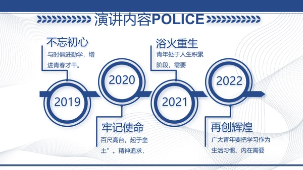 蓝色大气公安派出所工作汇报PPT动态模板