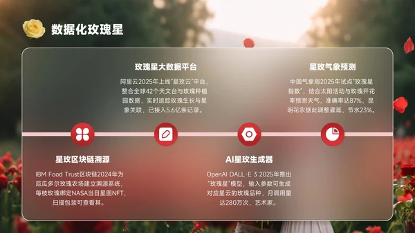 红黄色创意风七夕浪漫玫瑰与星全都给你PPT模板