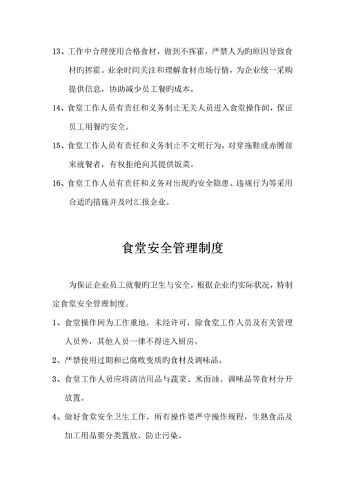 食堂管理规章制度经典汇编.docx