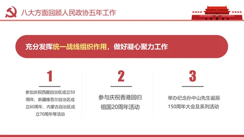 两会数读政协常委会工作报告PPT