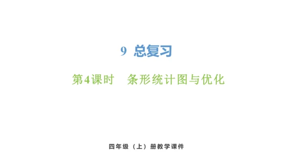 新人教版数学四年级上册9.4 条形统计图与优化课件（31张PPT)