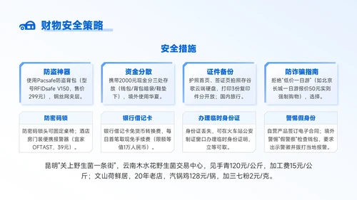 蓝色商务风8月旅游攻略暑期限定远方日记