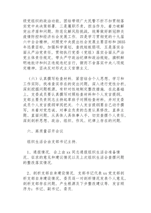 党支部组织生活会实施方案.docx