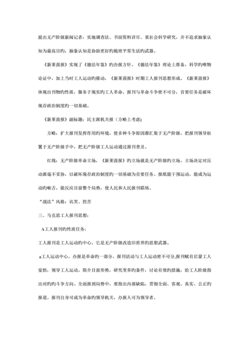 2023年马克思主义新闻经典教程复习笔记.docx