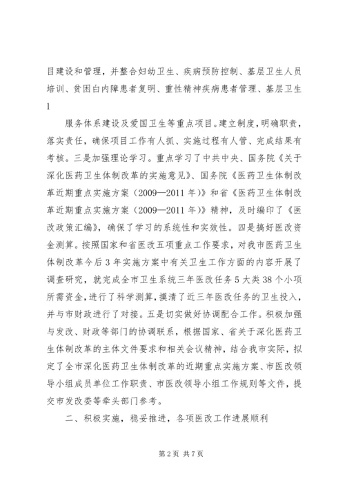 城关镇卫生院关于基层医药卫生体制改革进展情况的汇报 (4).docx