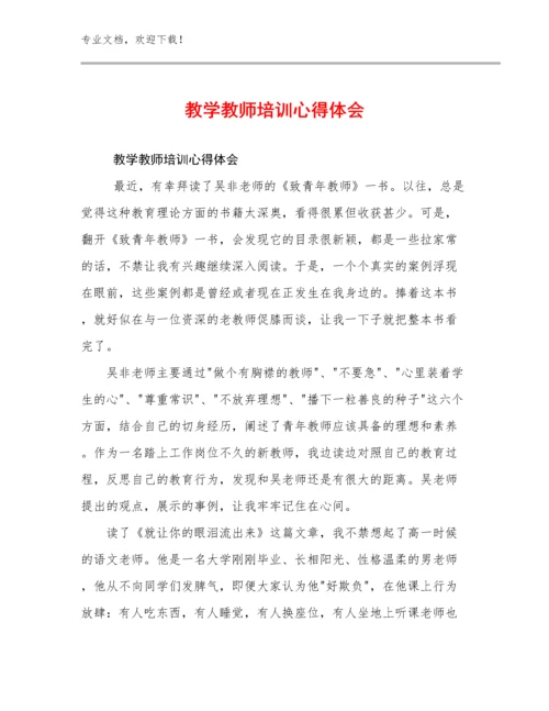 教学教师培训心得体会优选例文19篇文档选编.docx