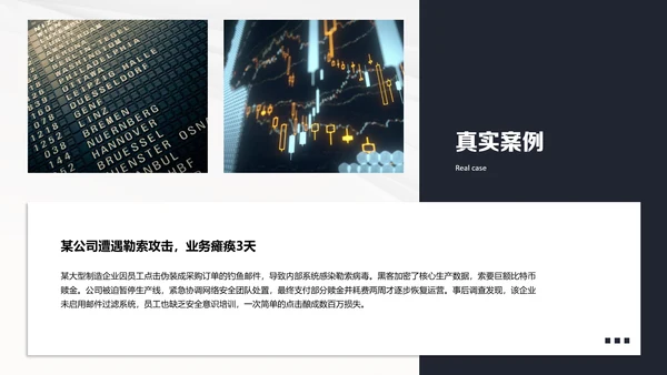 深蓝色科技简约风网络安全意识教育宣传PPT模板