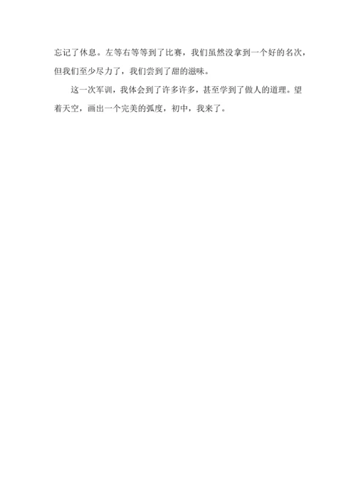 初中生军训心得300字5篇.docx
