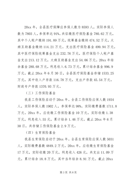 县政府关于社保基金自查情况报告 (2).docx