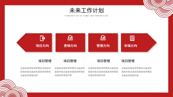 大气中国红年终总结通用PPT模板