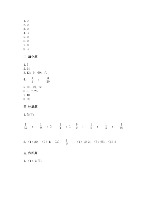 人教版六年级上册数学期末测试卷（精选题）word版.docx