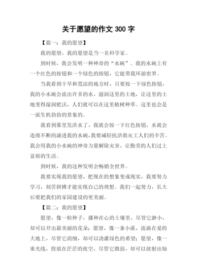 关于愿望的作文300字.docx