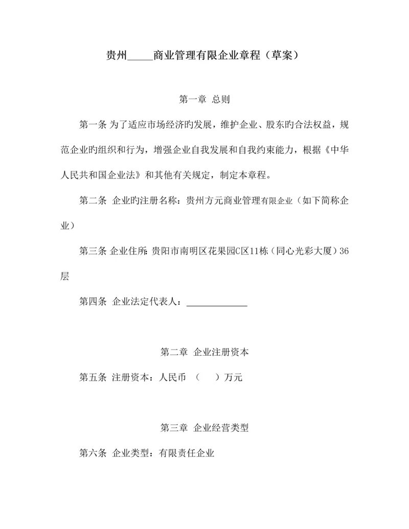 商业公司章程.docx