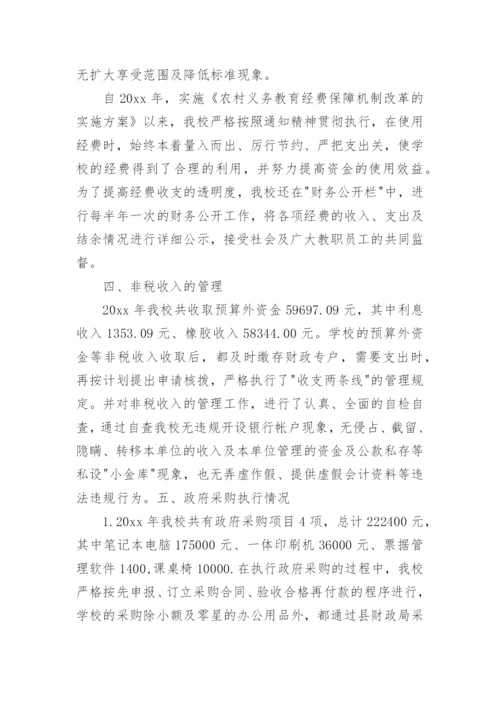 学校专项资金自查报告.docx