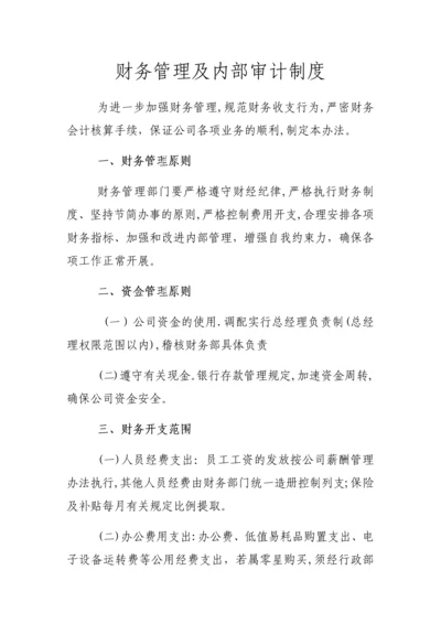 财务管理及内部审计制度.docx