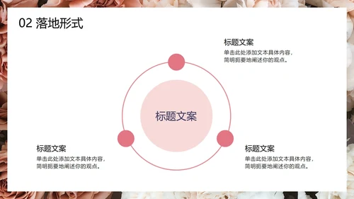 鲜花婚礼策划PPT模板
