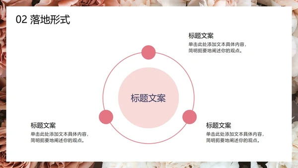 鲜花婚礼策划PPT模板