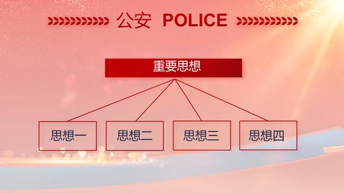红色大气公安晚会策划方案动态PPT模板